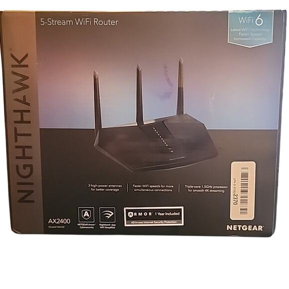Netgear Nighthawk AX2400 5-Stream WiFi 6 Router - Picture 1 of 5
